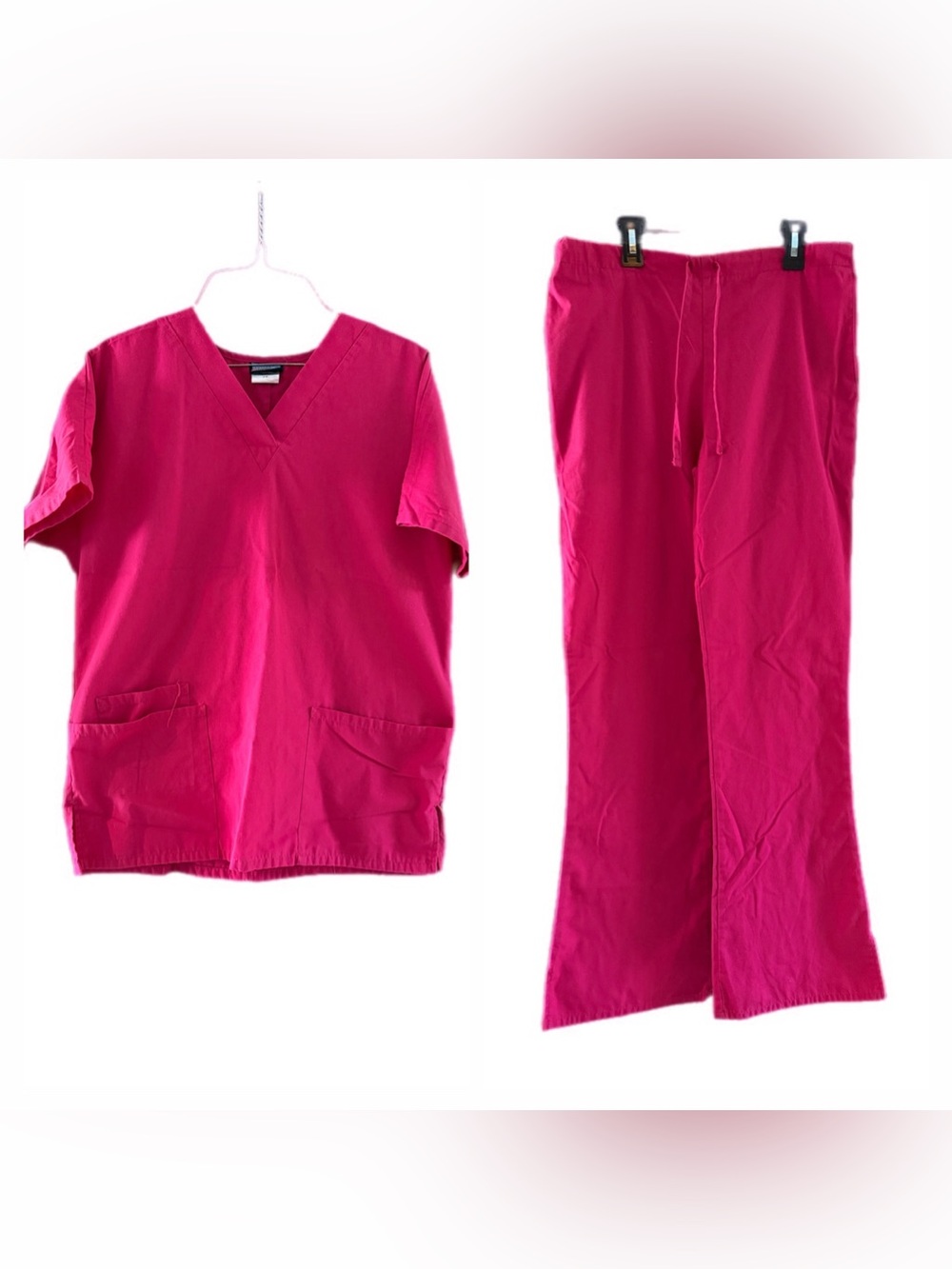 Cherokee Workwear scrubs XS raspberry set